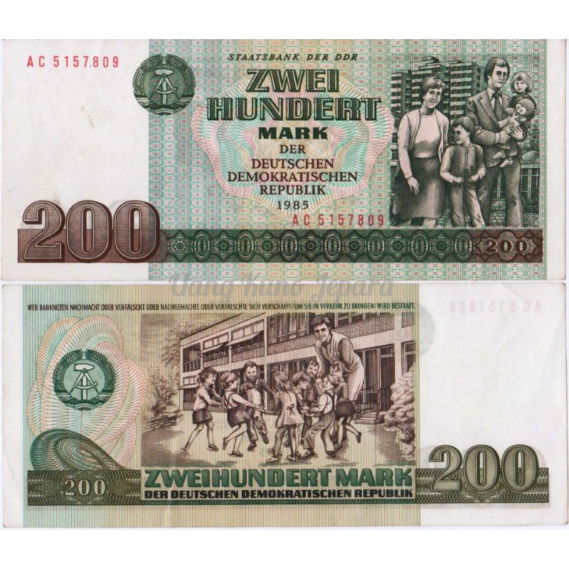 Uang Kuno Luar Atau Asing 200 Mark Jerman Tahun 1985
