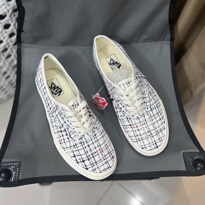 VANS AUTHENTIC WOVEN PLAID WHITE ORIGINAL