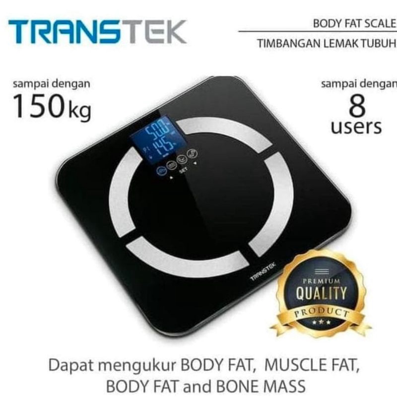 Timbangan Body Fat Scale Analyzer Transtek GBF-835 / Timbangan Ukur Berat Badan, Lemak, Tulang, Air