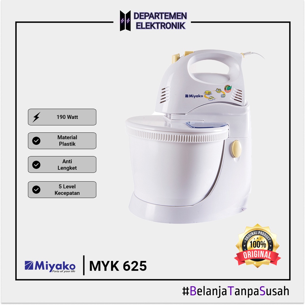 Miyako - SM 625 Stand Mixer 190W MURAH BANGET / GARANSI RESMI