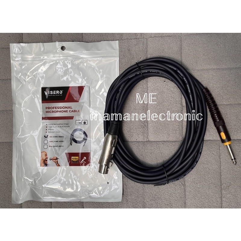 Kabel Microphone Kabel Mic Jack Audio XLR Female 5M VISERO