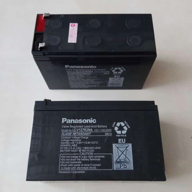 Baterai UPS Panasonic 12V - 7.2ah aki kering OEM 12 Volt 7.2 ah charger battery