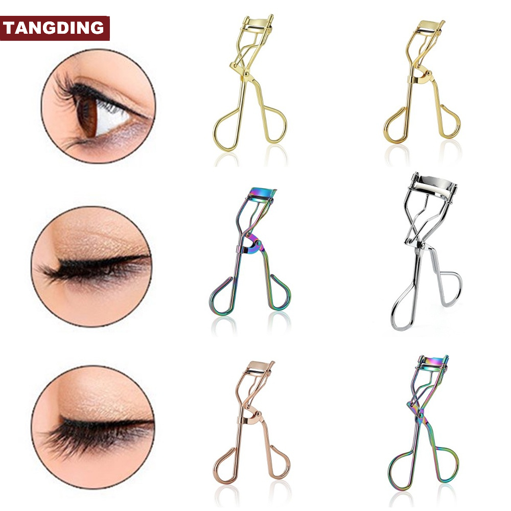 【COD Tangding】Penjepit Bulu Mata 7 Pola Warna Rose Gold Silver Untuk Alat Makeup Kecantikan