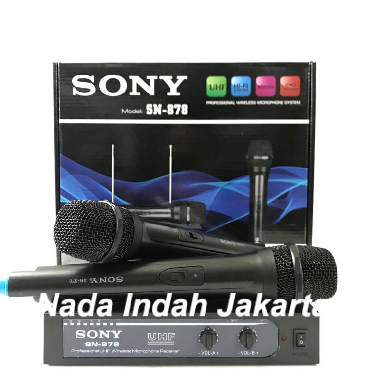 Microphone Wireless Sony SN 878 - Mic Tanpa Kabel SN878