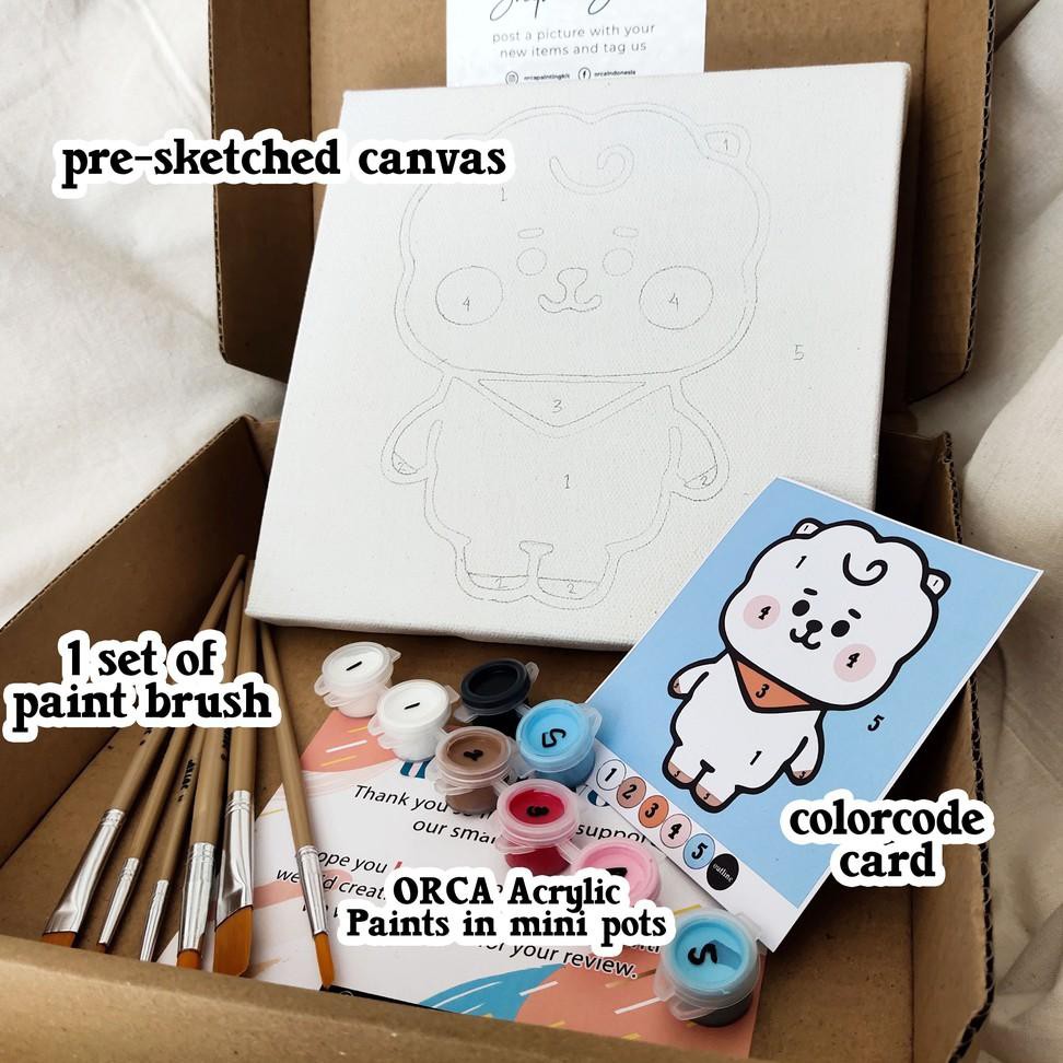 

Paint By Numbers Baby BT21 BTS - Kanvas Melukis 20 x 20 cm (ART. 4756)