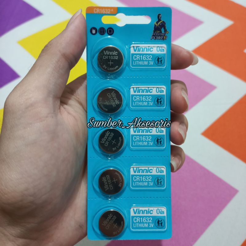 Battery CR1632 Vinnic Original | CR 1632 | BATEREI CR 1632 VINNIC | BATERAI VINNIC CR1632