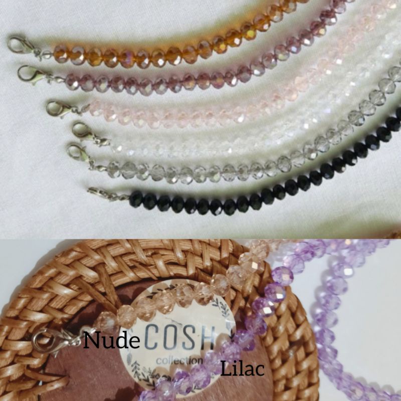 strap masker crystal  kalung masker kristal blink strap mask tali masker gantungan masker