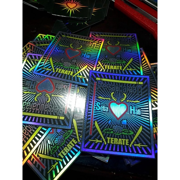 

Sticker psht hologram/ setiker Printing Lambang Logo PSHT Setia Hatii variasi pcs