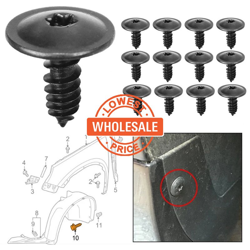 [Harga Grosir]Sekrup Torx Bahan Nilon Untuk Cover Mesin Mobil VW Audi