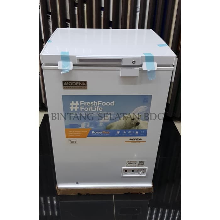 CHEST FREEZER MODENA BOX  LEMARI ES BEKU  KULKAS MD 10W100LTR