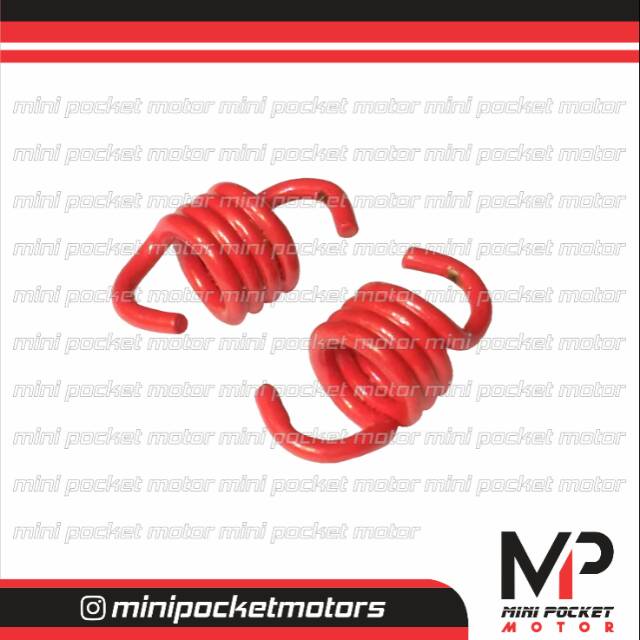 Per 2 kampas ganda Racing 2 per merah Motor Mini 49cc 2T mesin Tarik