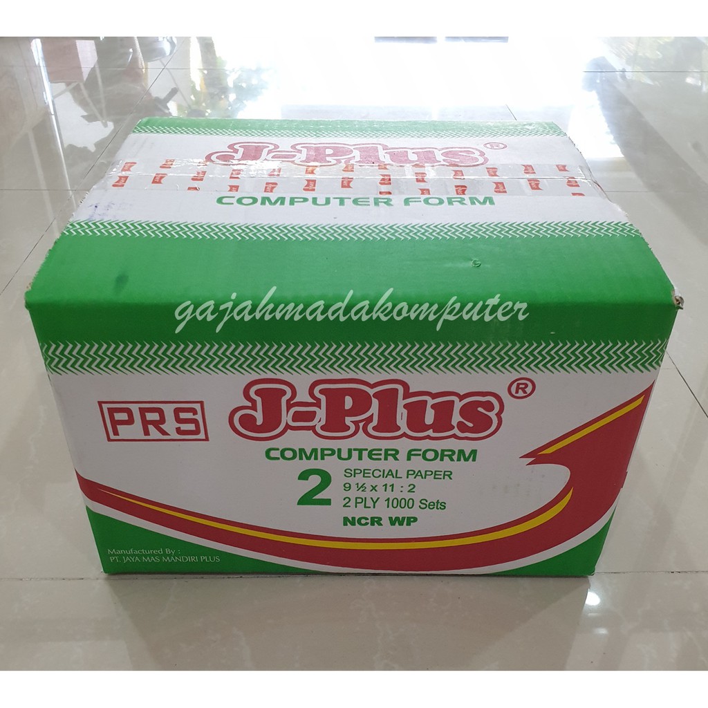 

Continuous form J-Plus 9,5 x 11:2 2ply rangkap 2 CF K2 White-Pink PRS