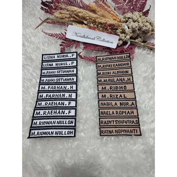 

Papan Nama/Bet Nama Seragam Sekolah/Pramuka SD/MI/MD, SMP/MTS, SMA/SMK/MA Request Lewat Chat