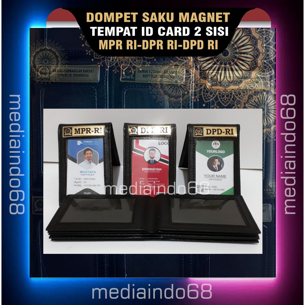 

Tempat Id Card DPR RI Dompet Saku Magnet 2 sisi