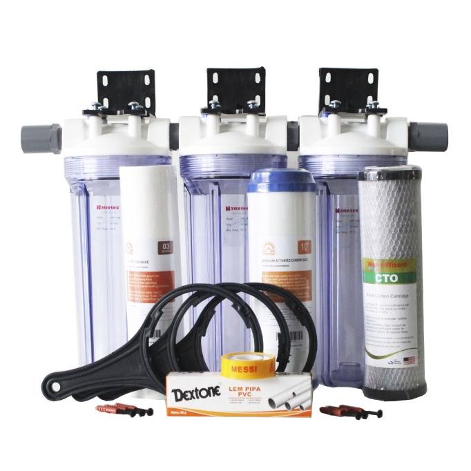 PAKET FILTER AIR LEDENG 3 TAHAP - Nanotec 1/2 Clear (SGC)