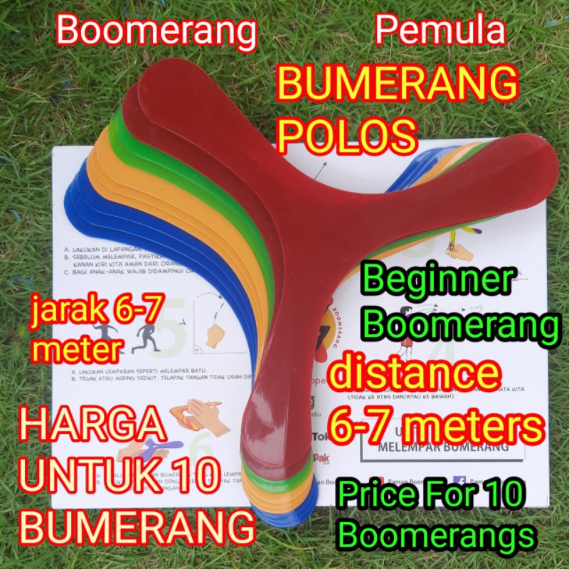 bumerang boomerang polos paket isi 10 pcs