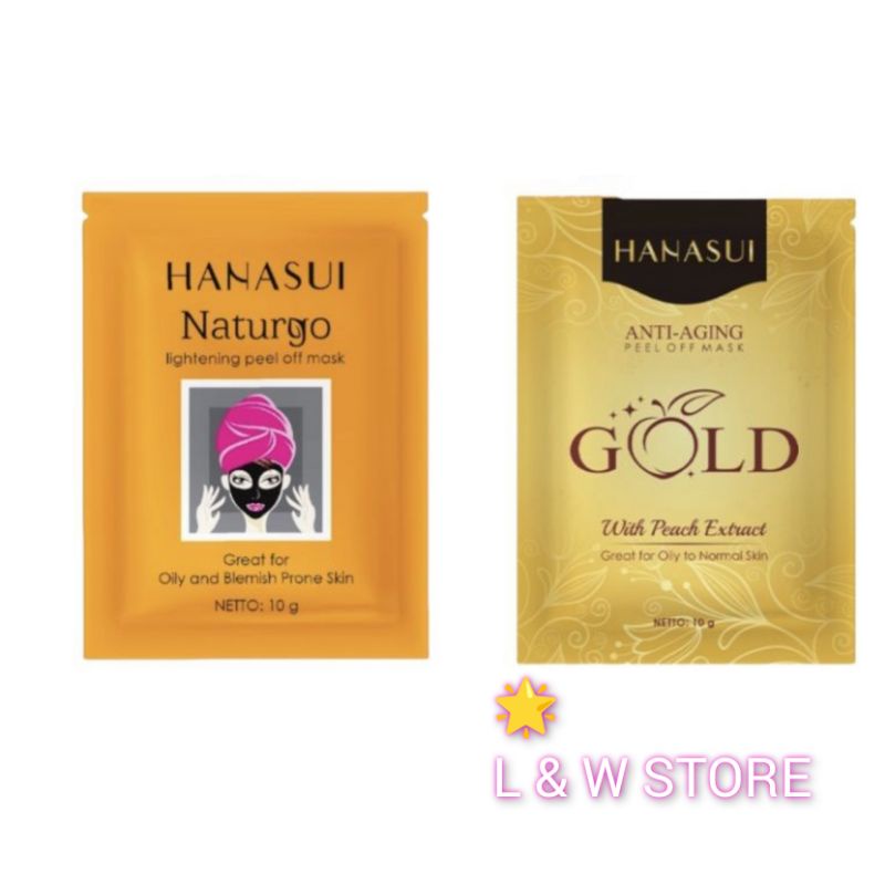 HANASUI NATURGO/NATURGO GOLD/MASKER WAJAH/BPOM/1 BOX 10 PCS