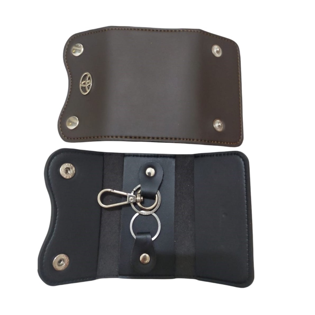 Dompet STNK Kulit Import LOGO TOYOTA PREMIUM / Gantungan Kunci LIPAT / Aksesories Mobil MURAH