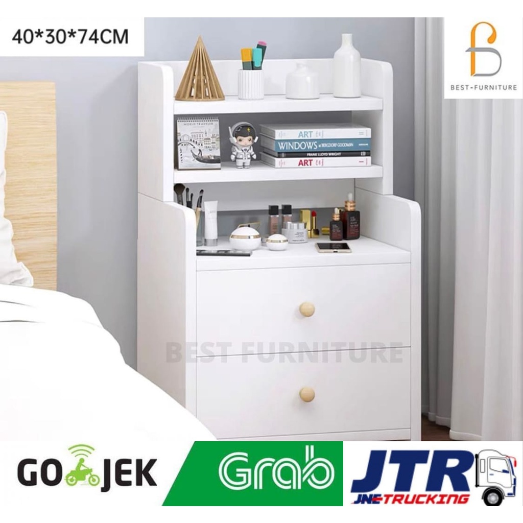 Best Meja Nakas Jumbo Meja Samping Bedside Table Kamar Tidur Minimalis