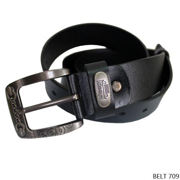 Ikat Pinggang Jarum Semi Kulit Hitam - BELT 709