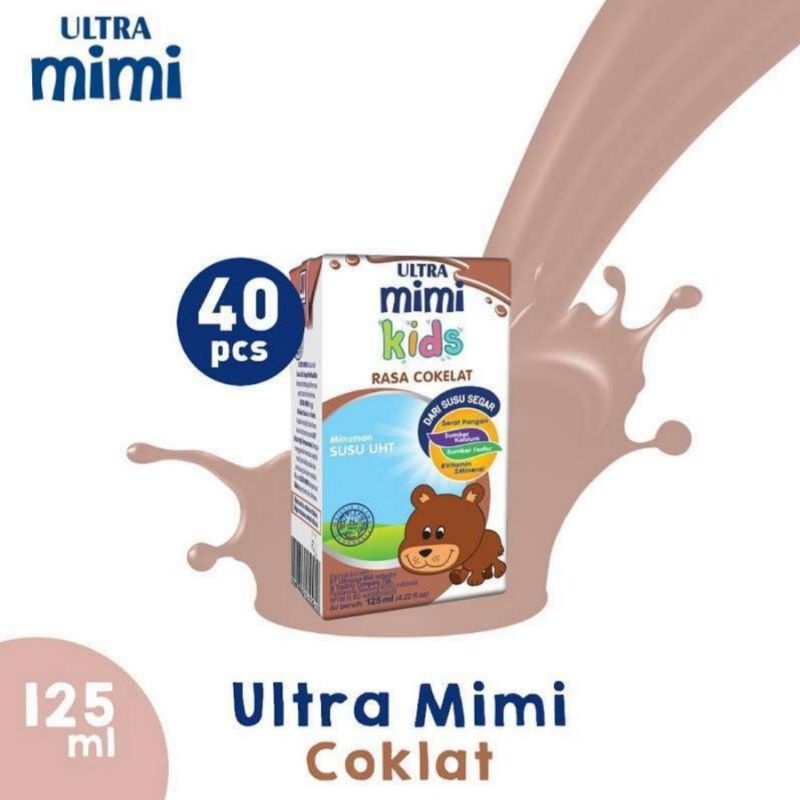 

Ultra Mimi Kids UHT 125 ml Rasa Cokelat
