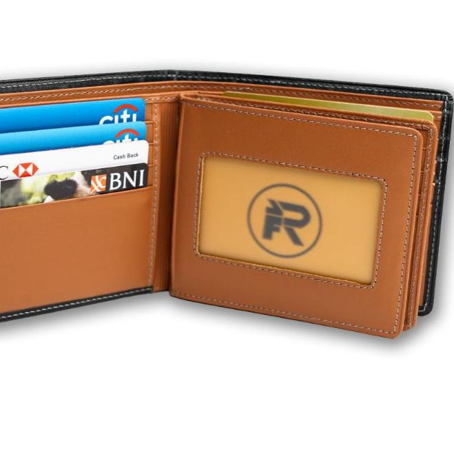 Siap Kirim 12.12 (BISA COD) KL017 JFR Fashion Dompet Pria Bahan Kulit Asli JS-06 Tekstur Nafa Pori D