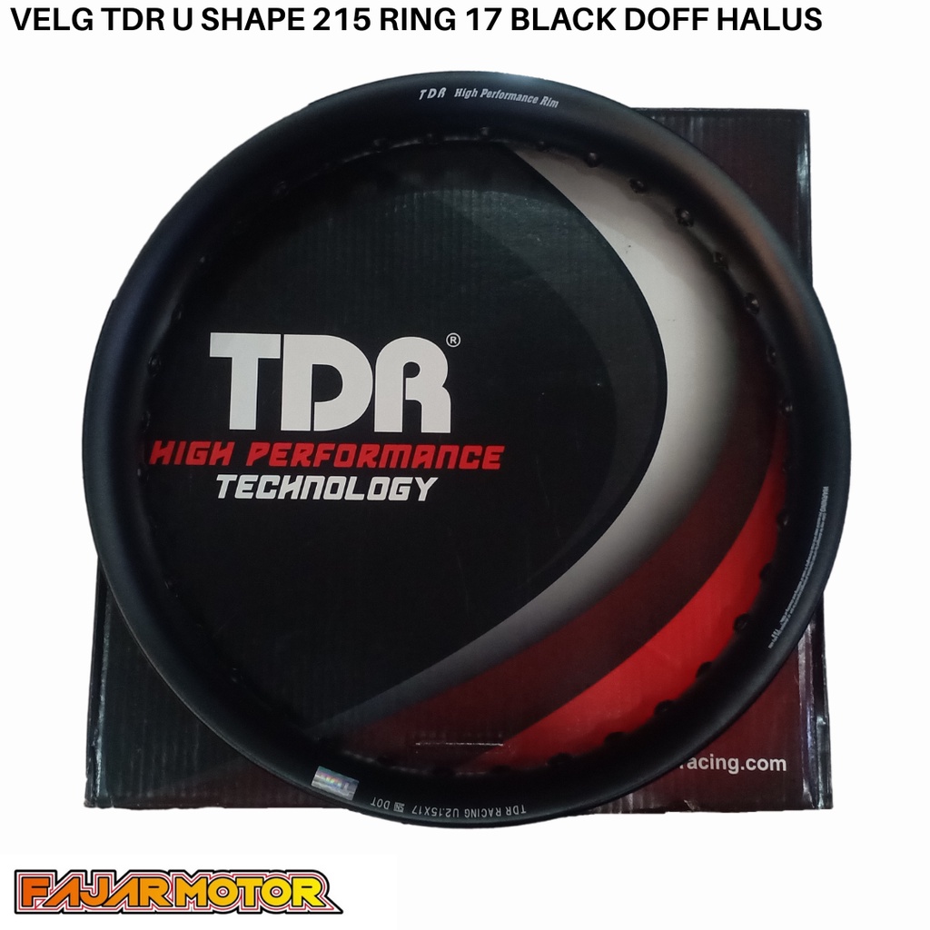 PROMO VELG TDR U SHAPE 215 RING 17 BLACK GOLD