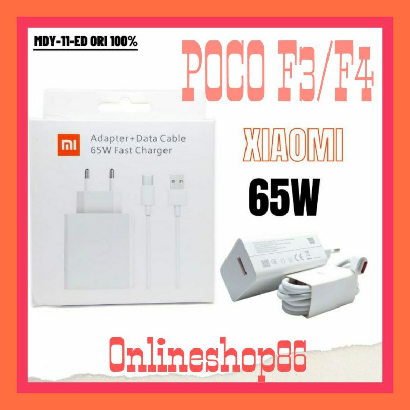 Charger Xiaomi Poco F3/F4/F4 GT Original 100%