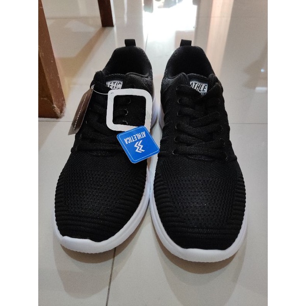 geoff max athletica AT 693 black white shoes sepatu pria wanita