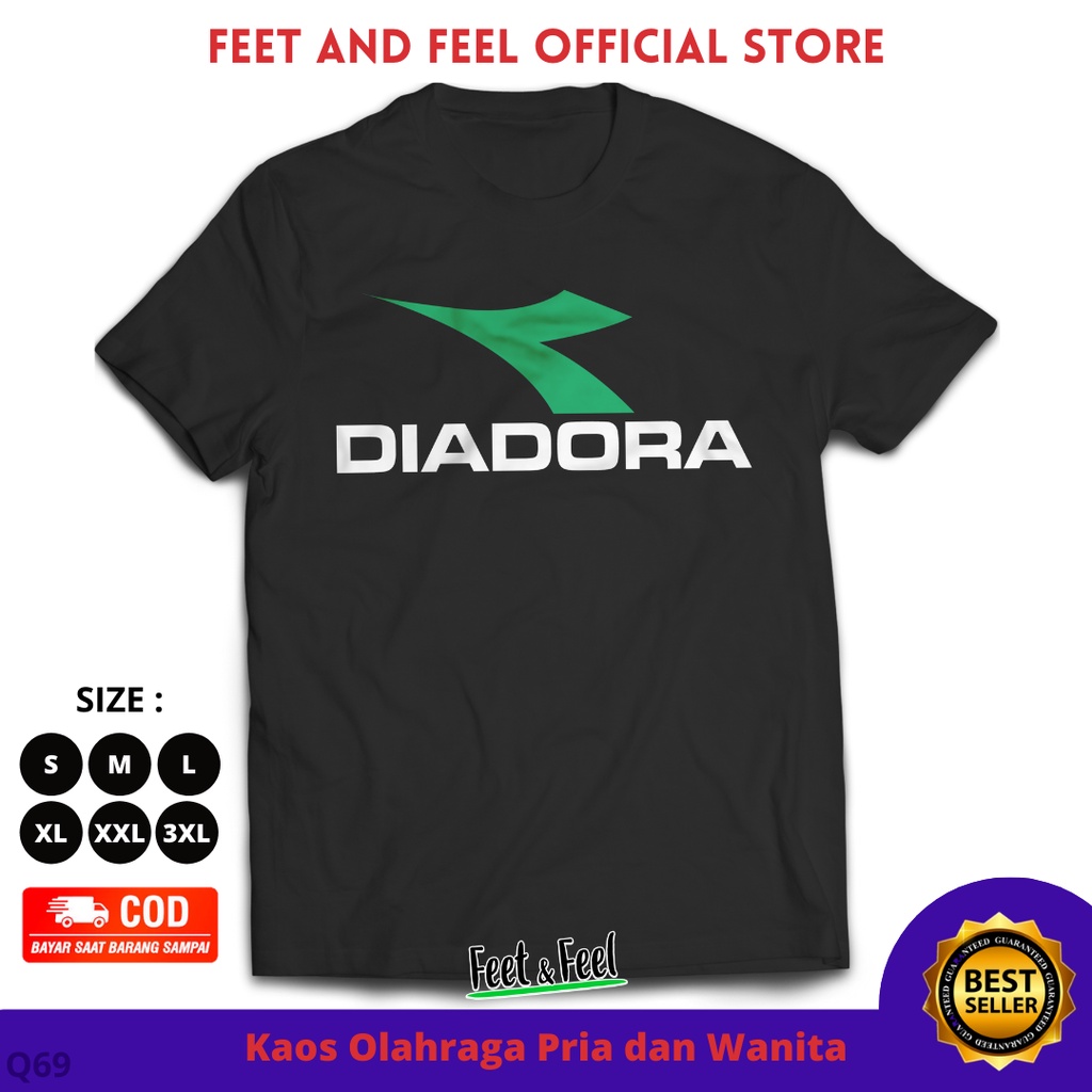Kaos Diadora Baju Sporty Olahraga S-XXXL Pria & Wanita