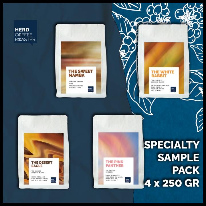 

Specialty Grade Espresso House Blend Arabika Sample Pack Herd Coffee