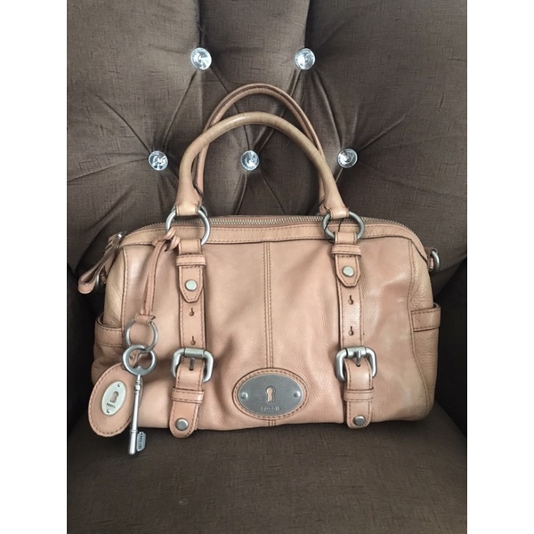tas selempang hand bag fossil maddox salem coklat madox second preloved bekas size L besar