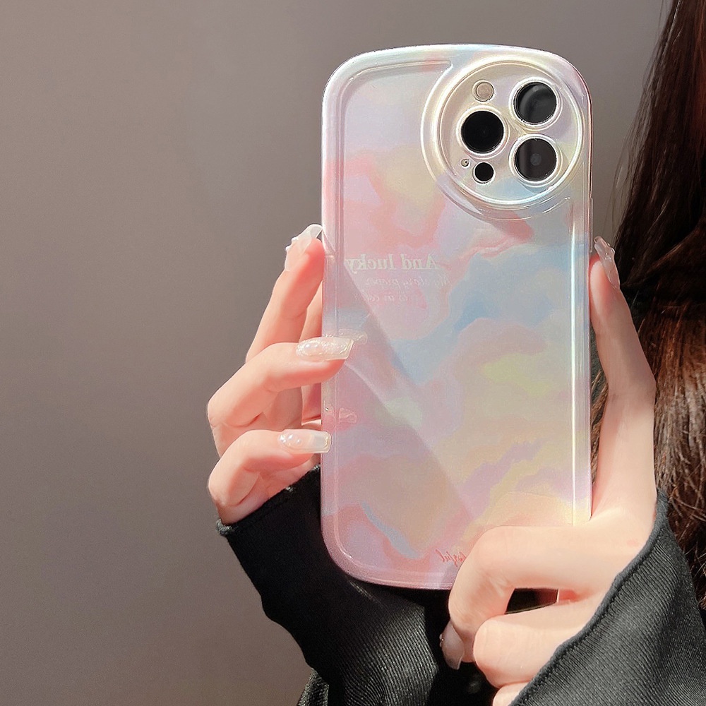 Case Pola Gradien Empat Sudut Tahan Banting Untuk iPhone 14 14pro 14max 14prm 13 13pro 13prm 11 7Plus 8Plus Xr XS Max 12 Pro Max