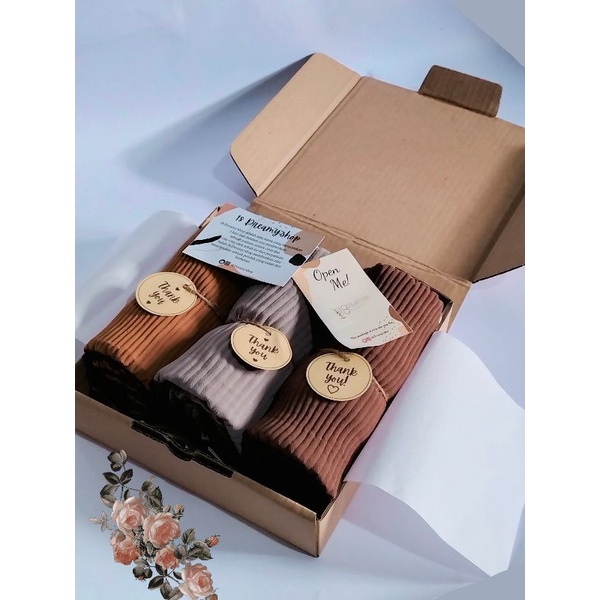 |FREE BOX| HIJAB Pashmina Pet Plisket Ceruty Babydoll Murah/ Pashmina Shawl Plisket Premium / Pashmi