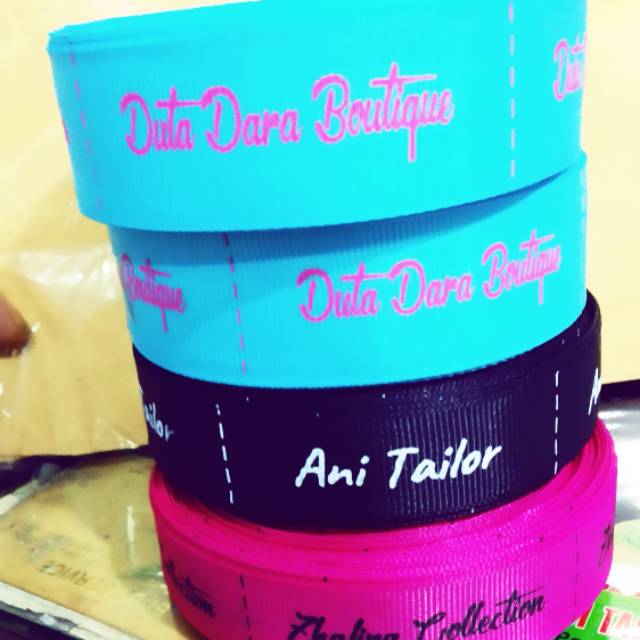 

Sablon label hijab pita grosgrai 2,5 cm