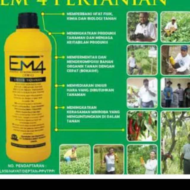 EM4 MIKRO ORGANISME PERTANIAN PUPUK ORGANIK CAIR TANAMAN 1 LITER