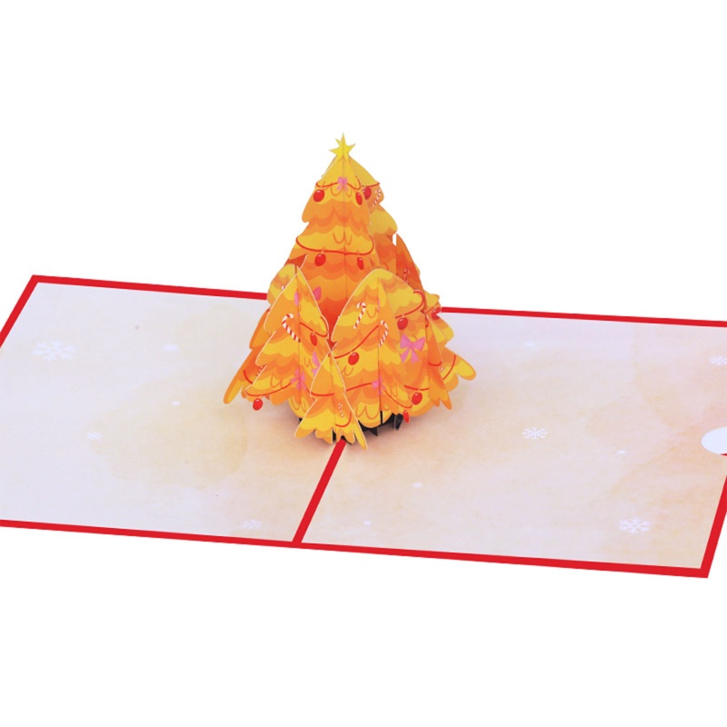 Kartu Ucapan Pop Up 3D Handmade Desain Pohon Maple 5x7 Inch Untuk Anak / Dewasa