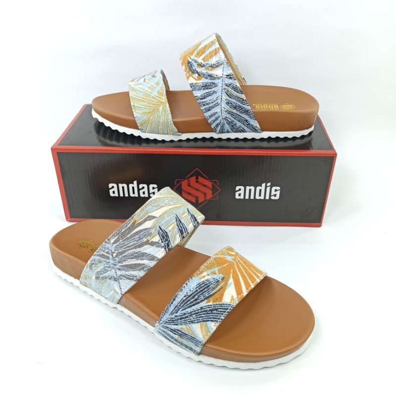 Sandal Selop Wanita Sendal Birken Motif Andis AF01