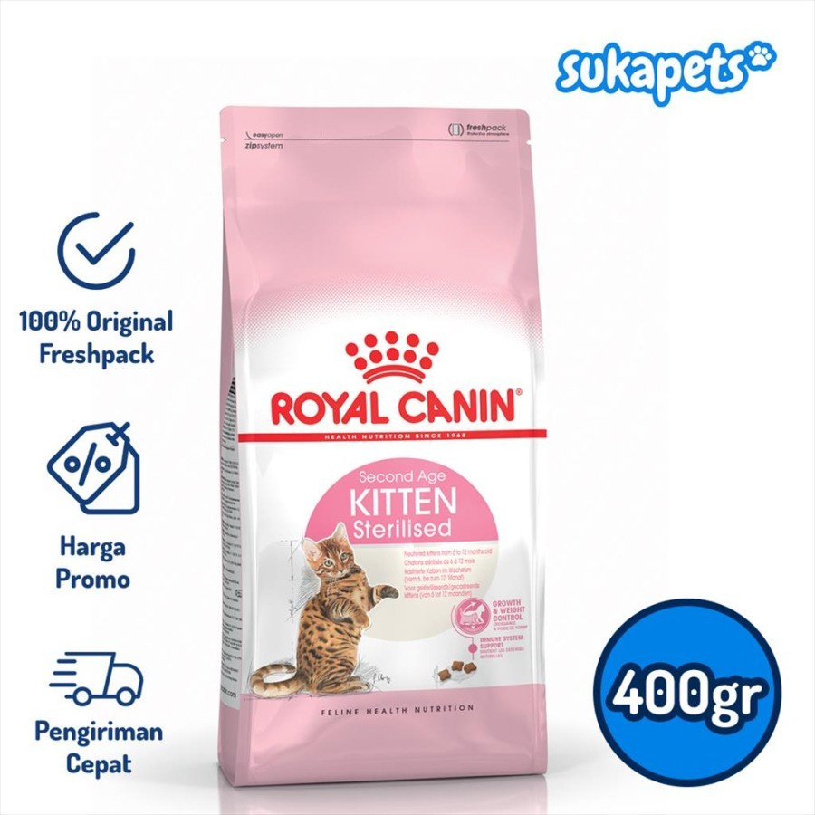 Royal Canin Kitten Sterilised Makanan Anak Kucing Steril 400gr