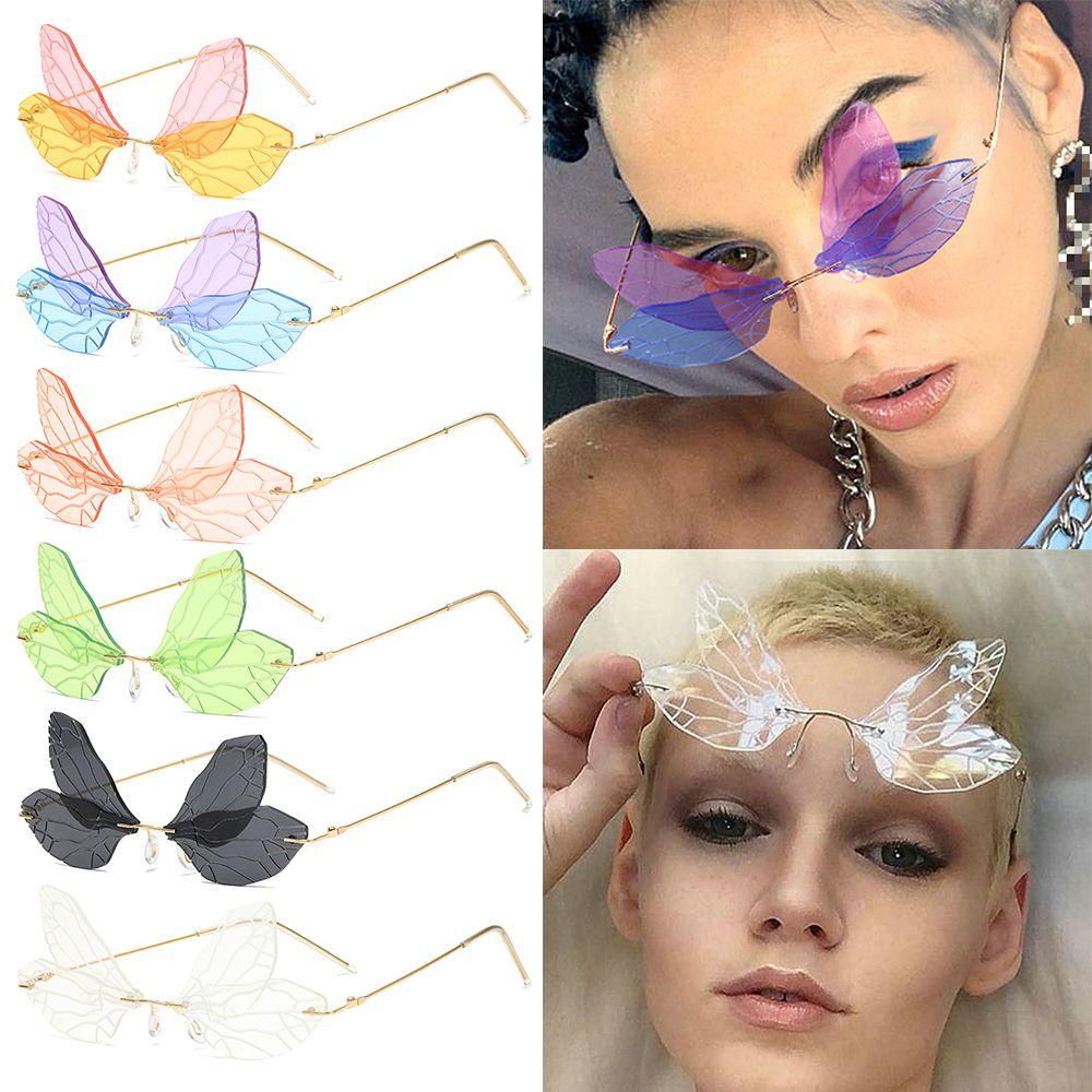 R-flower Women Butterfly Sunglasses Kacamata Matahari Fashion Uv400Kacamata Jalan