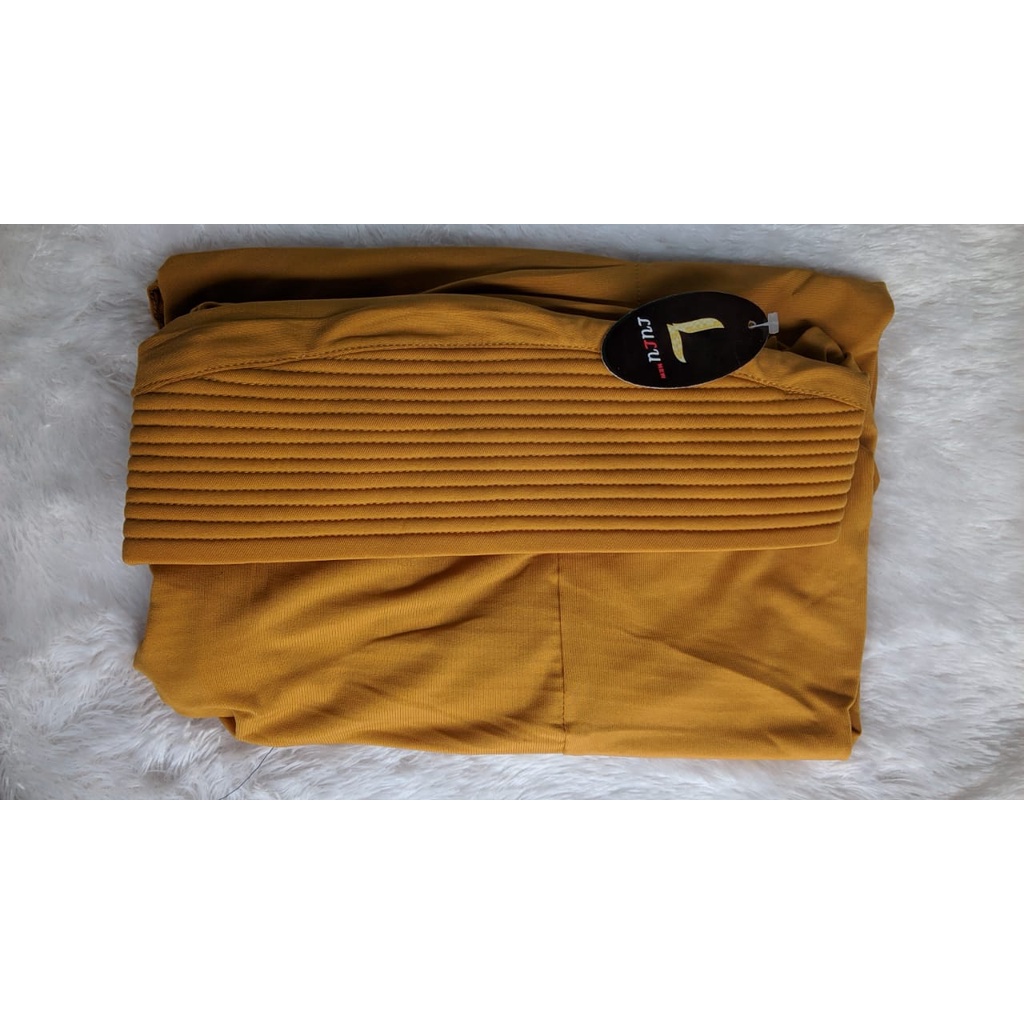 Hijab Instan Hoodie Tangan Ori Lulu Bergo syari Tangan-mustard