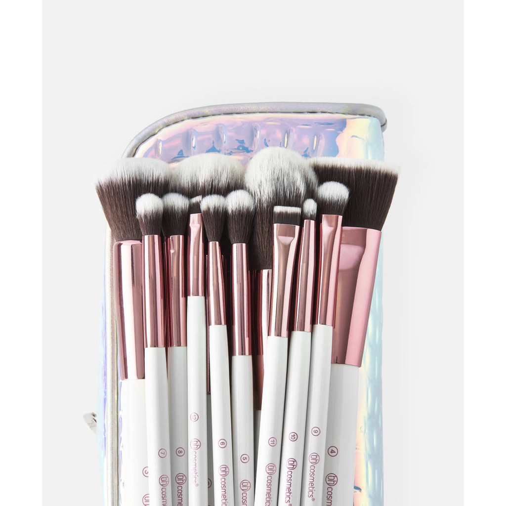 BH Cosmetics Crystal Quartz 12 Pcs Brush Set Bonus Bag