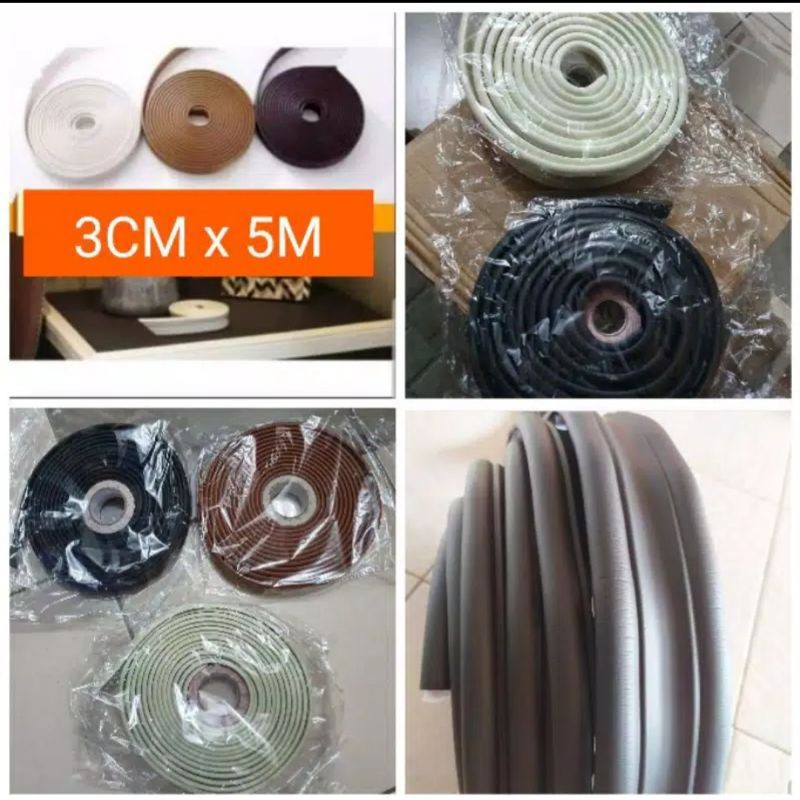 READY STOCK PUTIH / Wainscoating Foam Panel  Uk.3CM X 5M (putih &wallnut) / Panel Wallpaper / List W