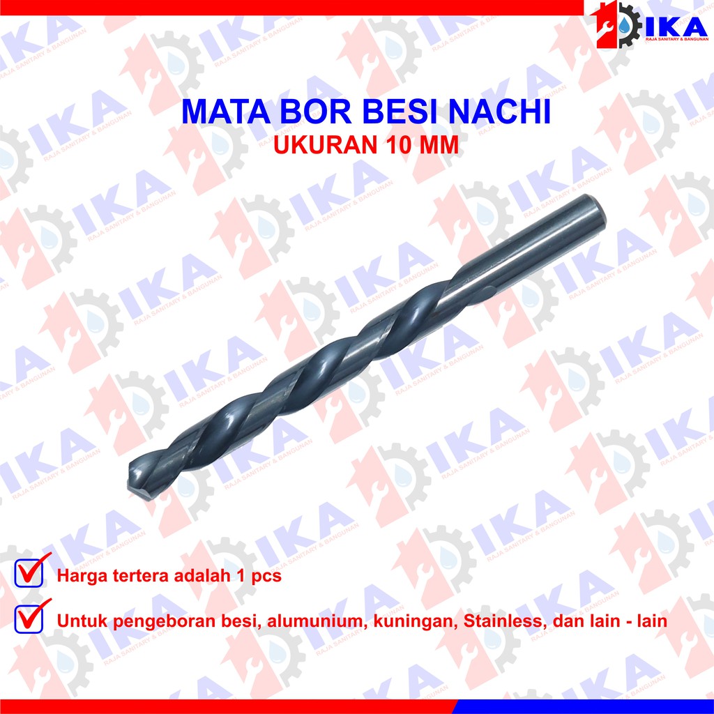 Mata Bor Besi NACHI HSS  1 1.5 2 2.5 3 3.5 4 4.5 5 5.5 6 8 mm ASLI (ORIGINAL 100%) HARGA PER 1BUAH