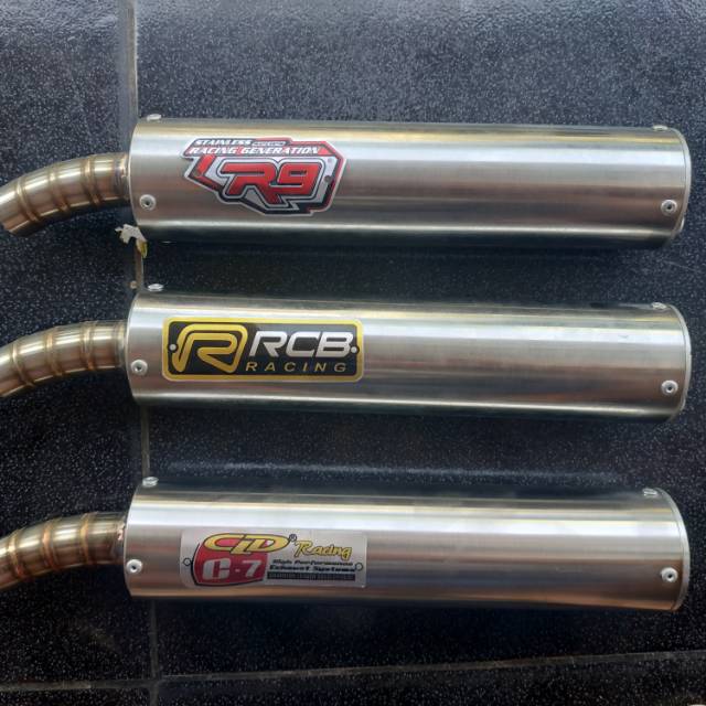 Silinser knalpot racing R9 RCB CLD motor Kawasaki ninja r rr s ss super kips
