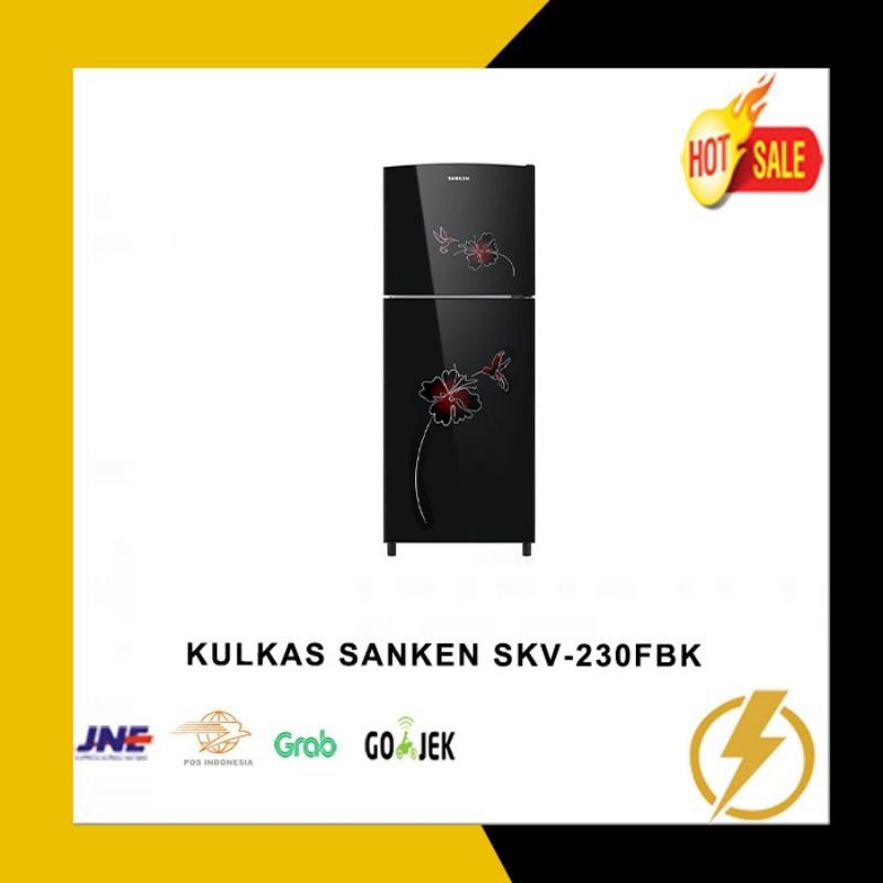 KULKAS SANKEN 2 PINTU 230 L - SKV 230 F BK (KHUSUS MEDAN)