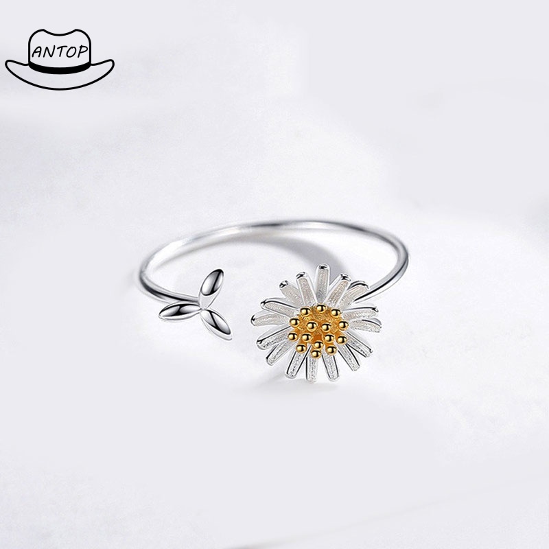 Korean Cincin Daisy Bunga Untuk Wanita Fashion Aksesoris ANTOP