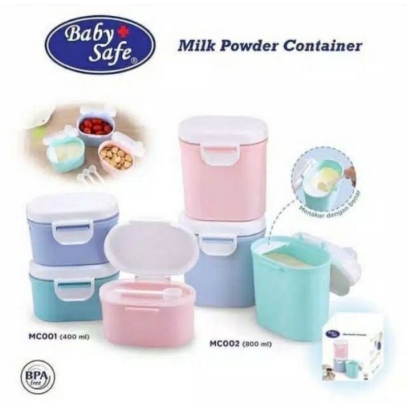 Baby Safe Milk Compartment 400 ml &amp; 800 ml/Kontainer Susu Bubuk Bayi