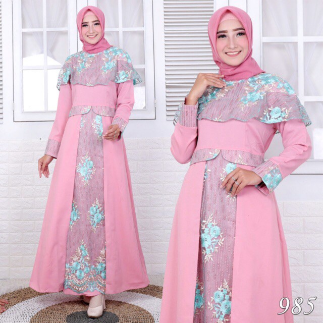 BEST SELLER   Gamis  jemia 985 ⛔️⛔️SALE 150K⛔️⛔️( SISA XL)   Gamis Cantik Nyaman