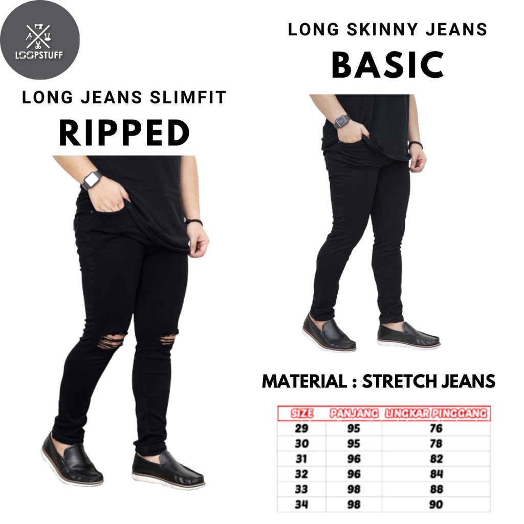 CELANA PANJANG PRIA JEANS HITAM LoopStuff
